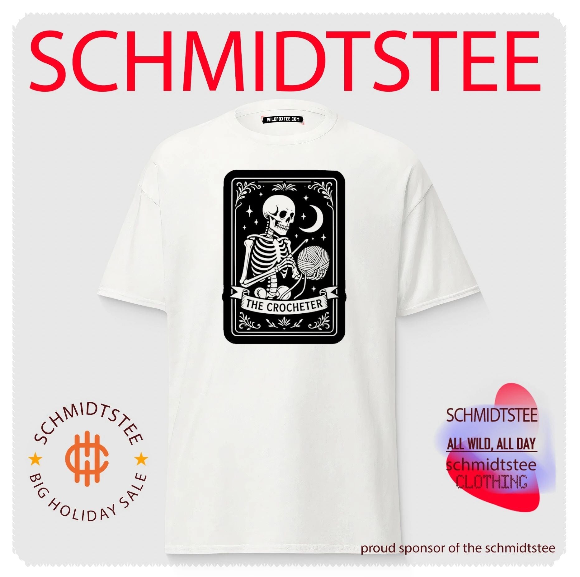 Tarot card the crocheter skeleton shirt