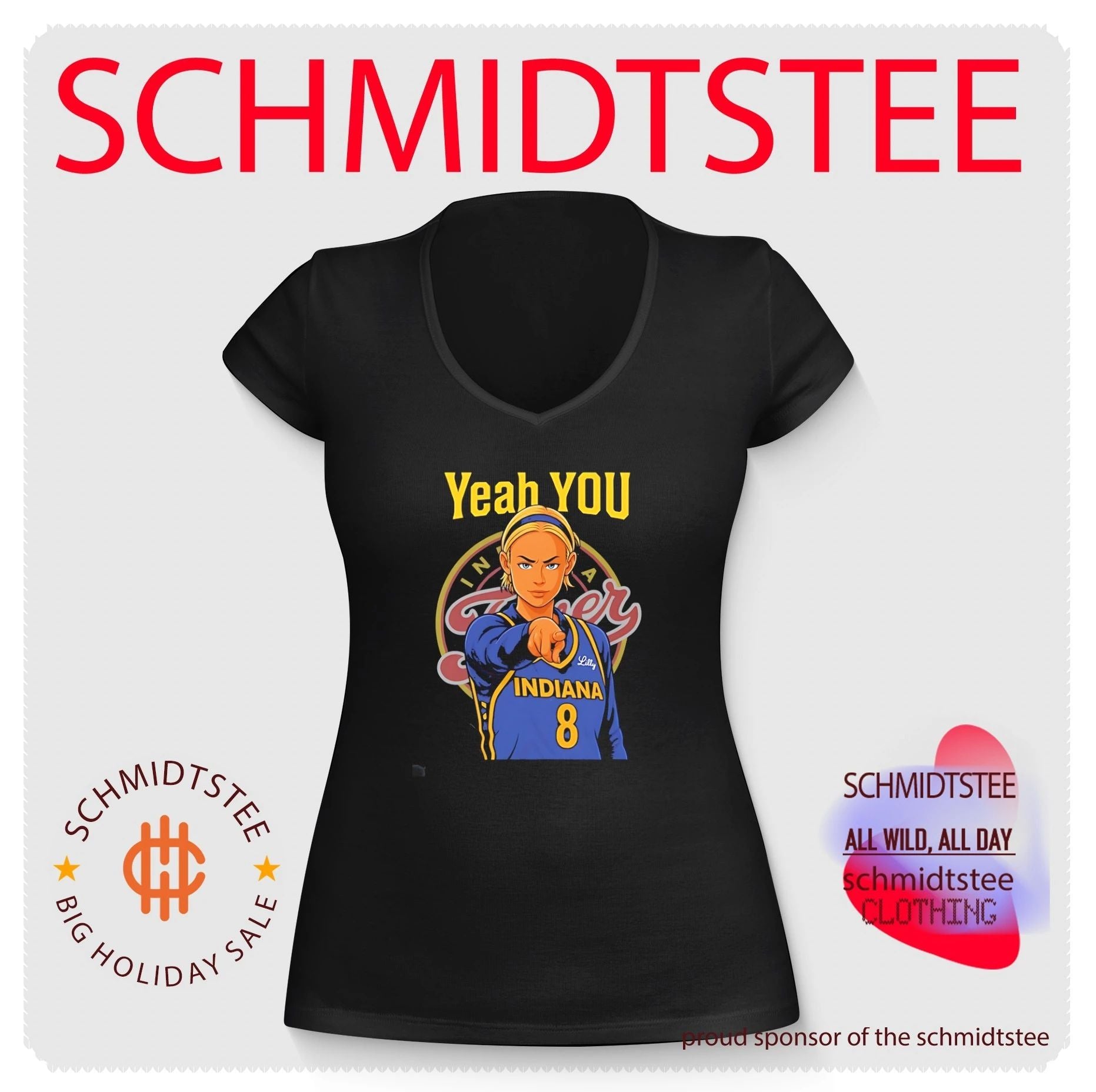 Indiana Fever Sophie Cunning Yeah You Ham pointing illustrated shirt