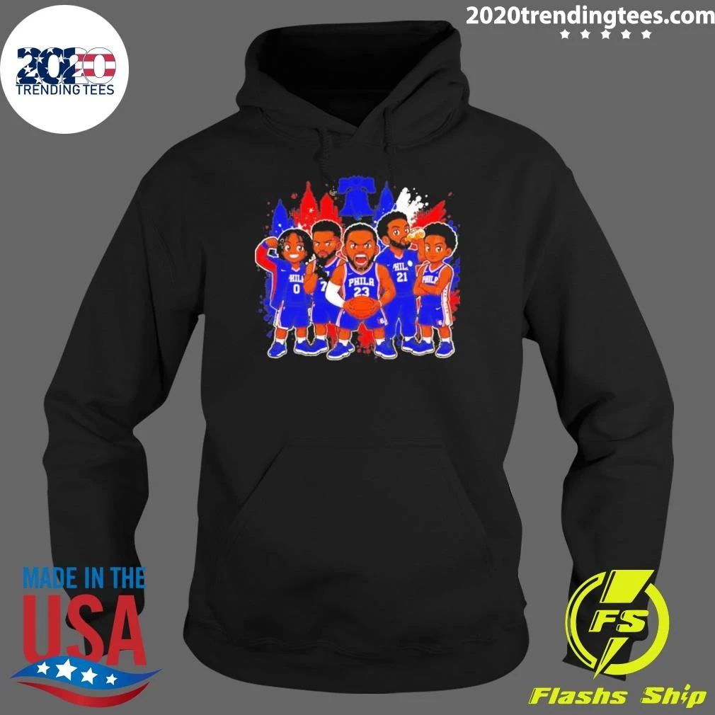 James Philadelphia 76ers Player Skyline Cartoon Shirt
