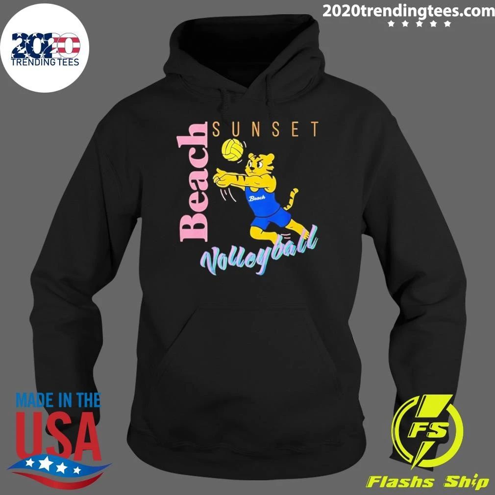 Jeff Cole Sunset Beach Volleyball Tiger Mascot Tee Shirt