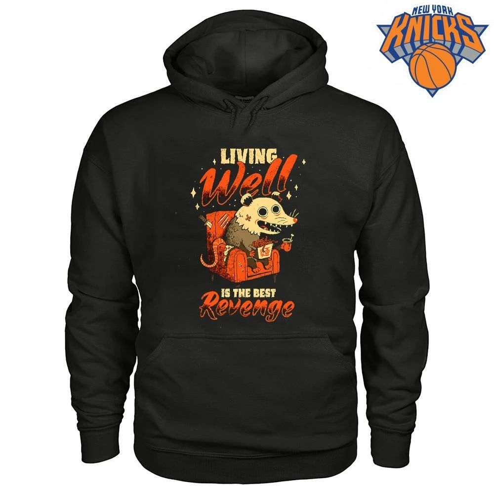 Living Well Is The Best Revenge Funny Possum Living His Best Life Shirt