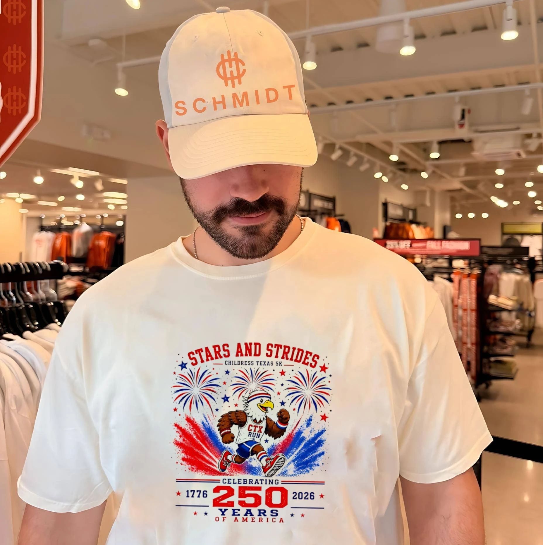 Childress Texas 5K stars and strides celebrating 250 years mascot shirt