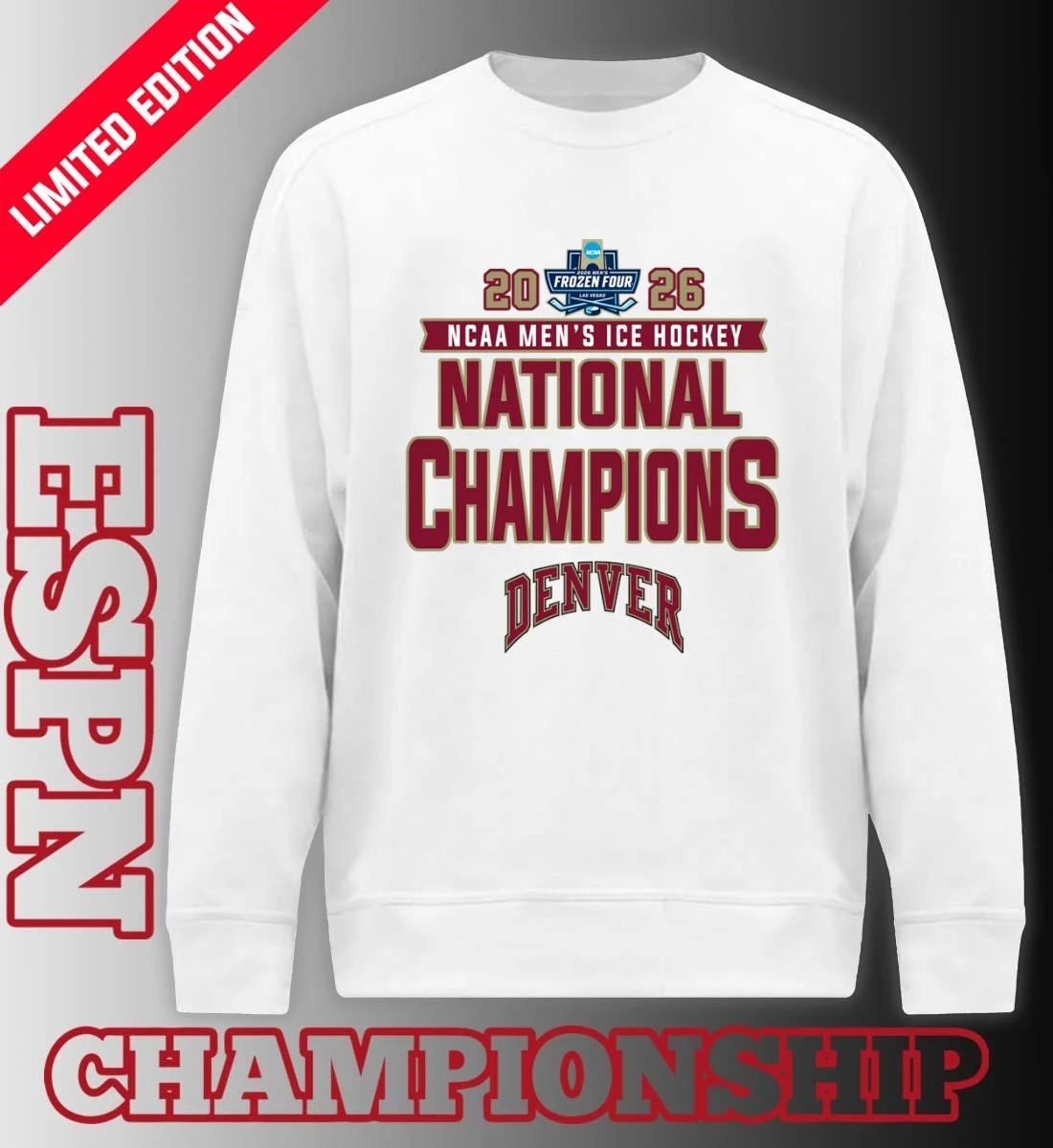 2026 NCAA Men’s Ice Hockey National Champions Denver Pioneers T-Shirt