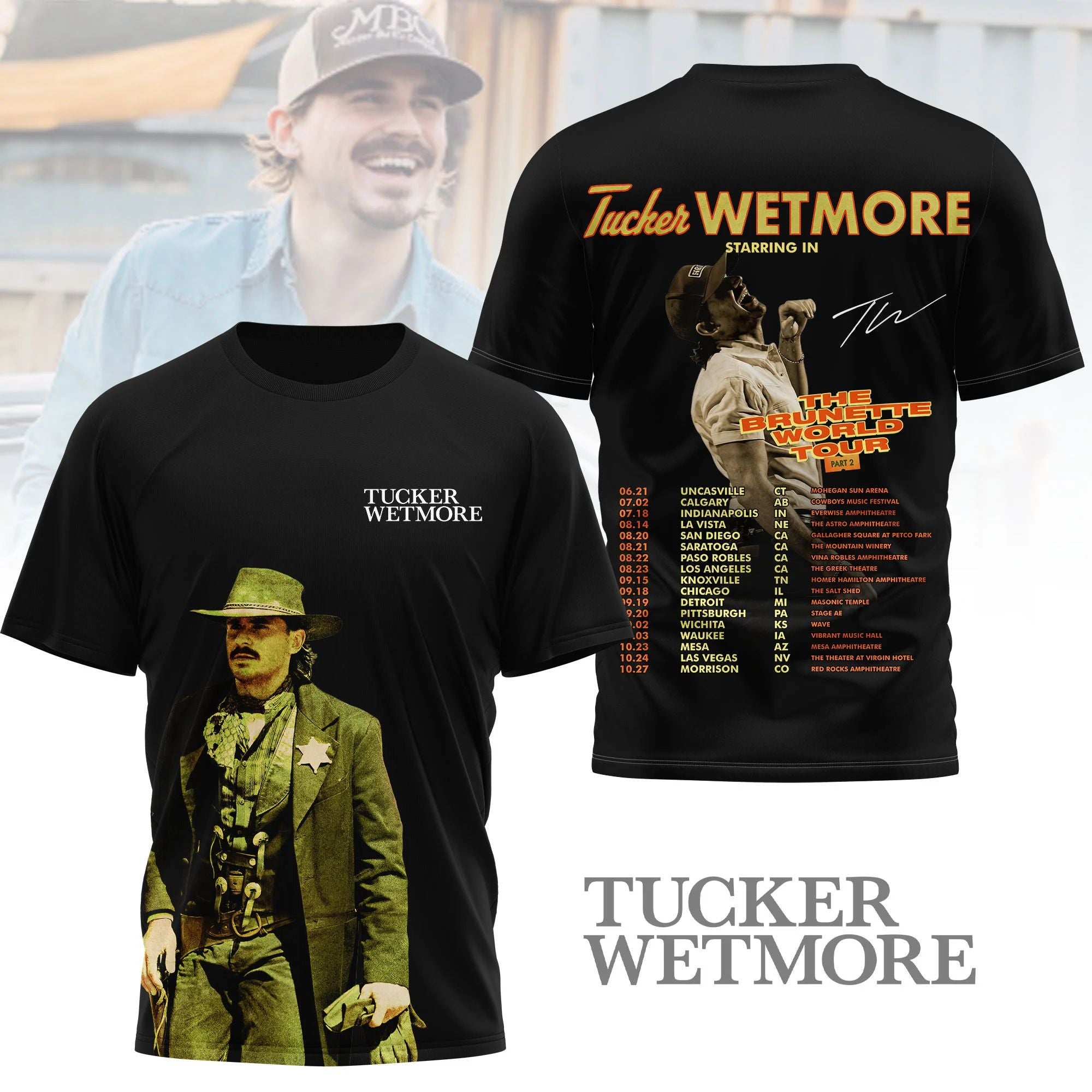 Tucker Wetmore The Brunette World Tour Part 2 T-Shirt