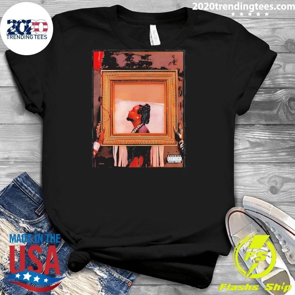 Wale Album Art Holding Picture Frame Parental Advisory Explicit Content Shirt