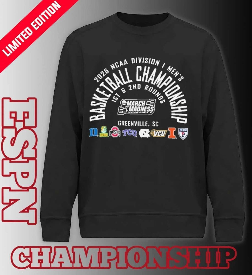 NCAA Men’s Basketball 2026 March Madness Greenville, SC T-Shirt