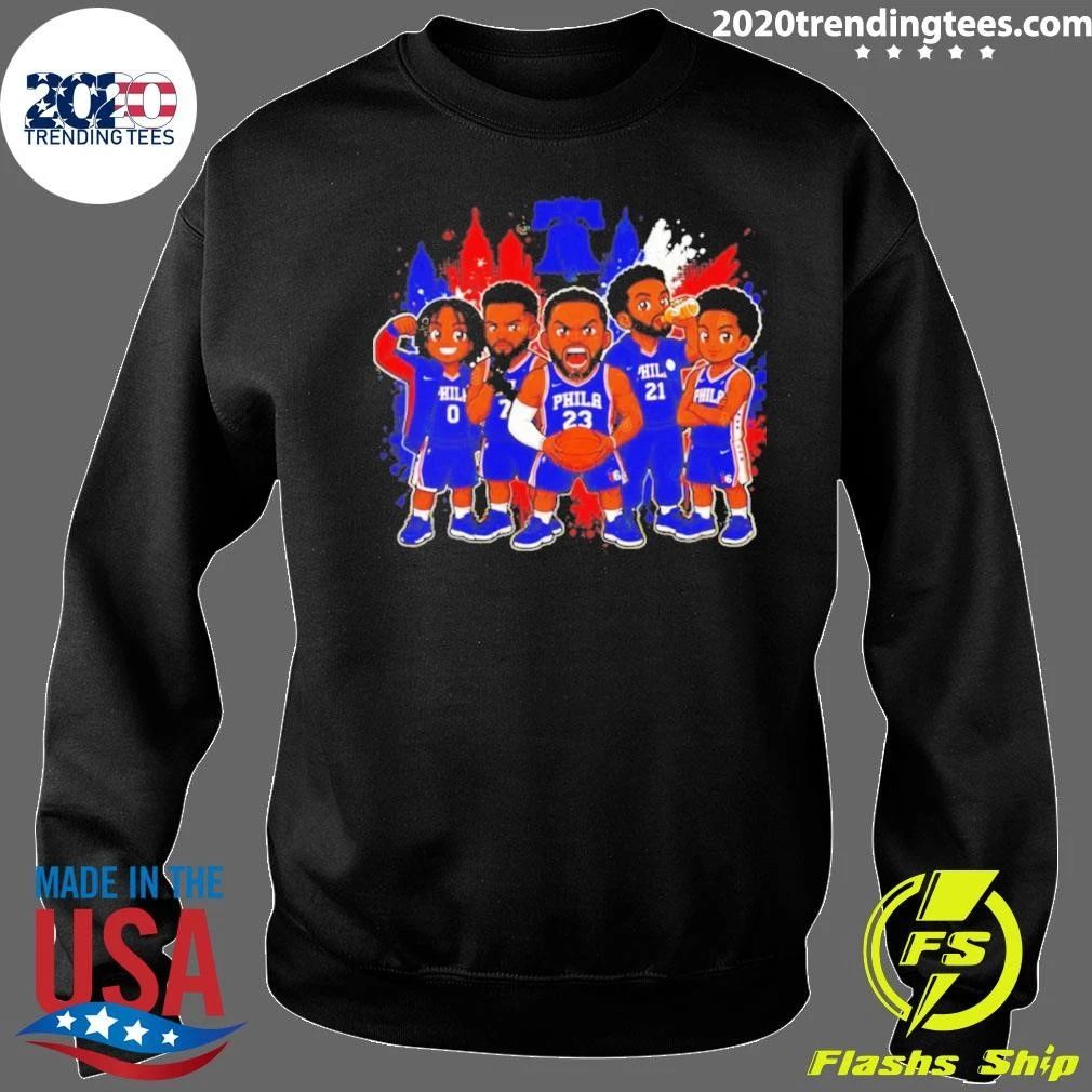 James Philadelphia 76ers Player Skyline Cartoon Shirt