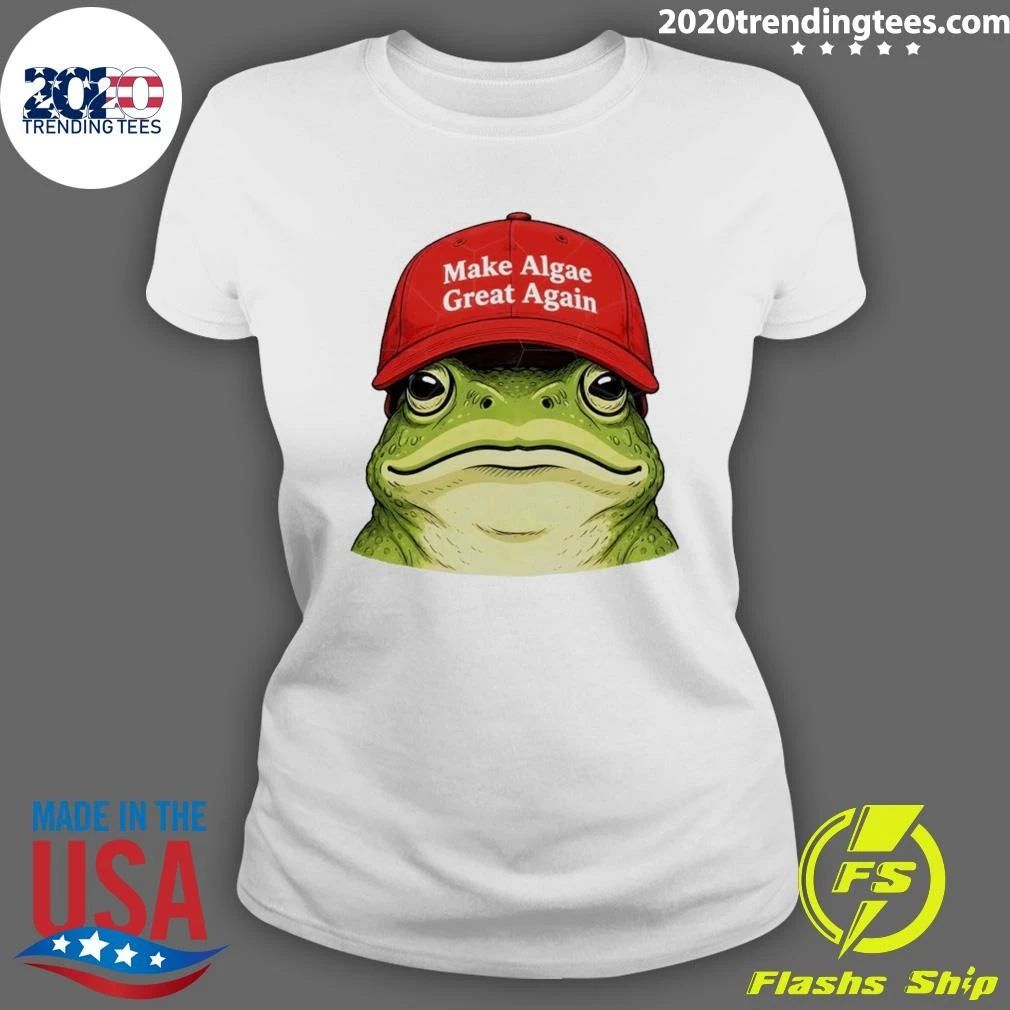 Frog Team Algae Make Algae Great Again Hat Patriotic American Flag 2026 Shirt