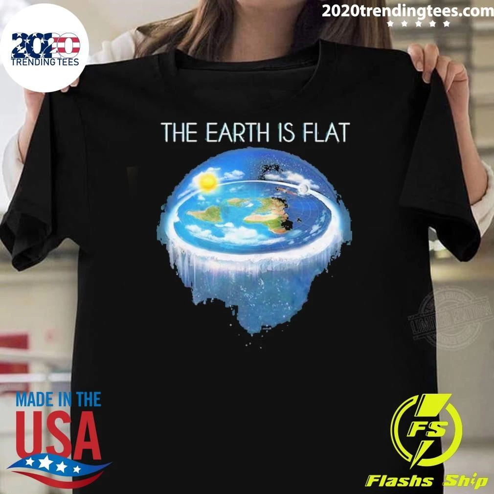 The Earth Is Flat Map Model Firmament Dome Sheol Tee Shirt