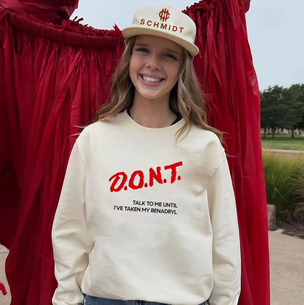 DONT talk to me until I’ve taken my benadryl simple text shirt