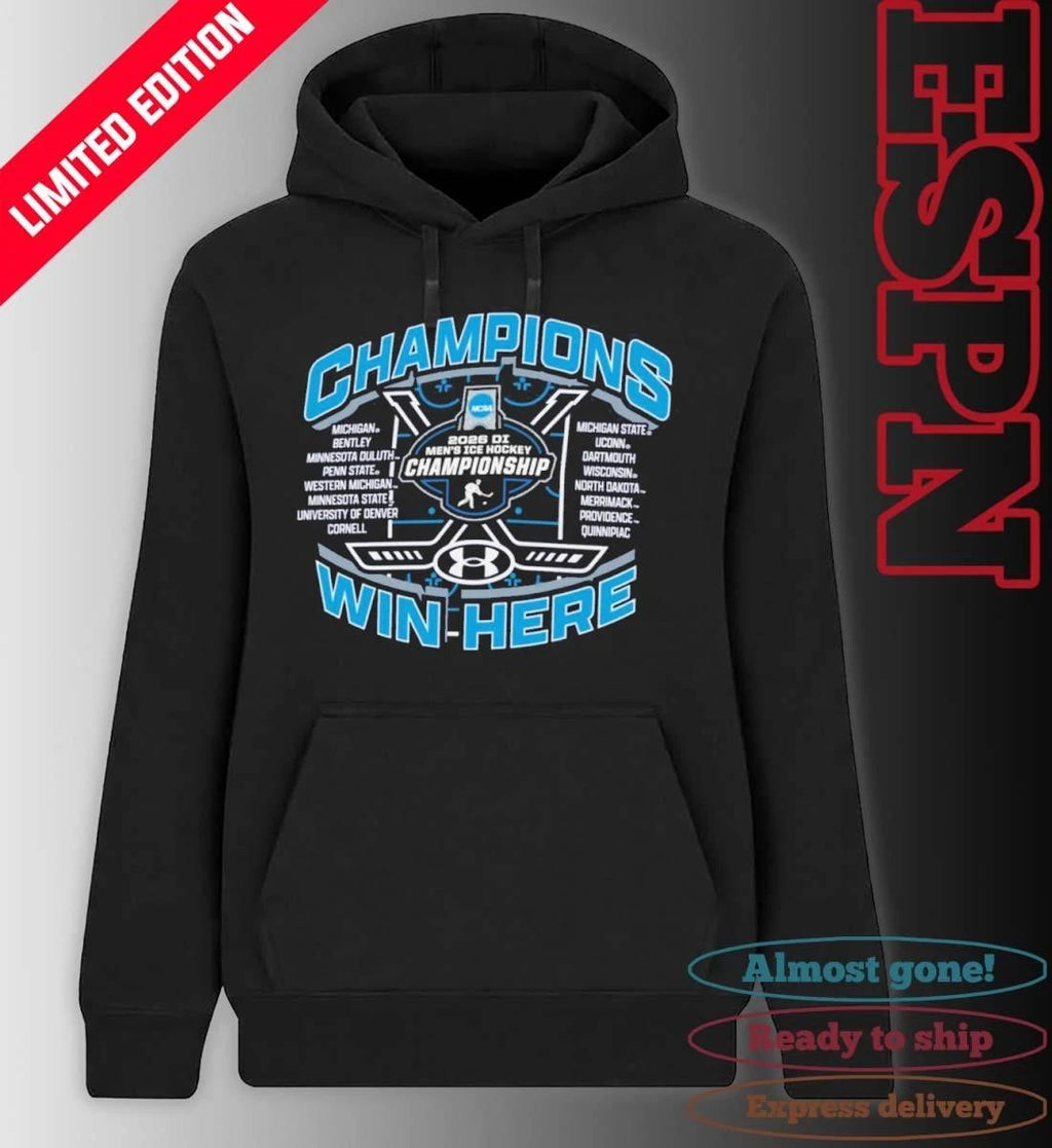 2026 NCAA DI Men’s Ice Hockey Regionals Champions Win Here T-Shirt