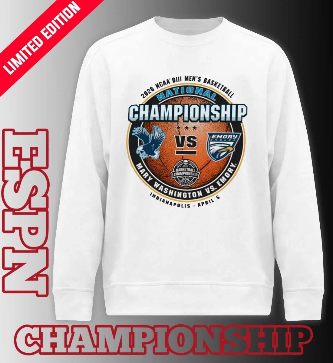 Mary Washington Vs Emory 2026 NCAA Division III Men’s Basketball Championship Shirt