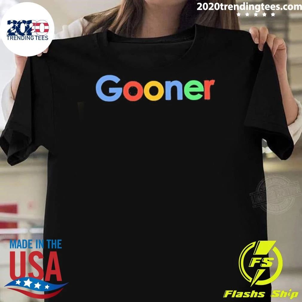 Gooner Internet Google Parody Logo Shirt