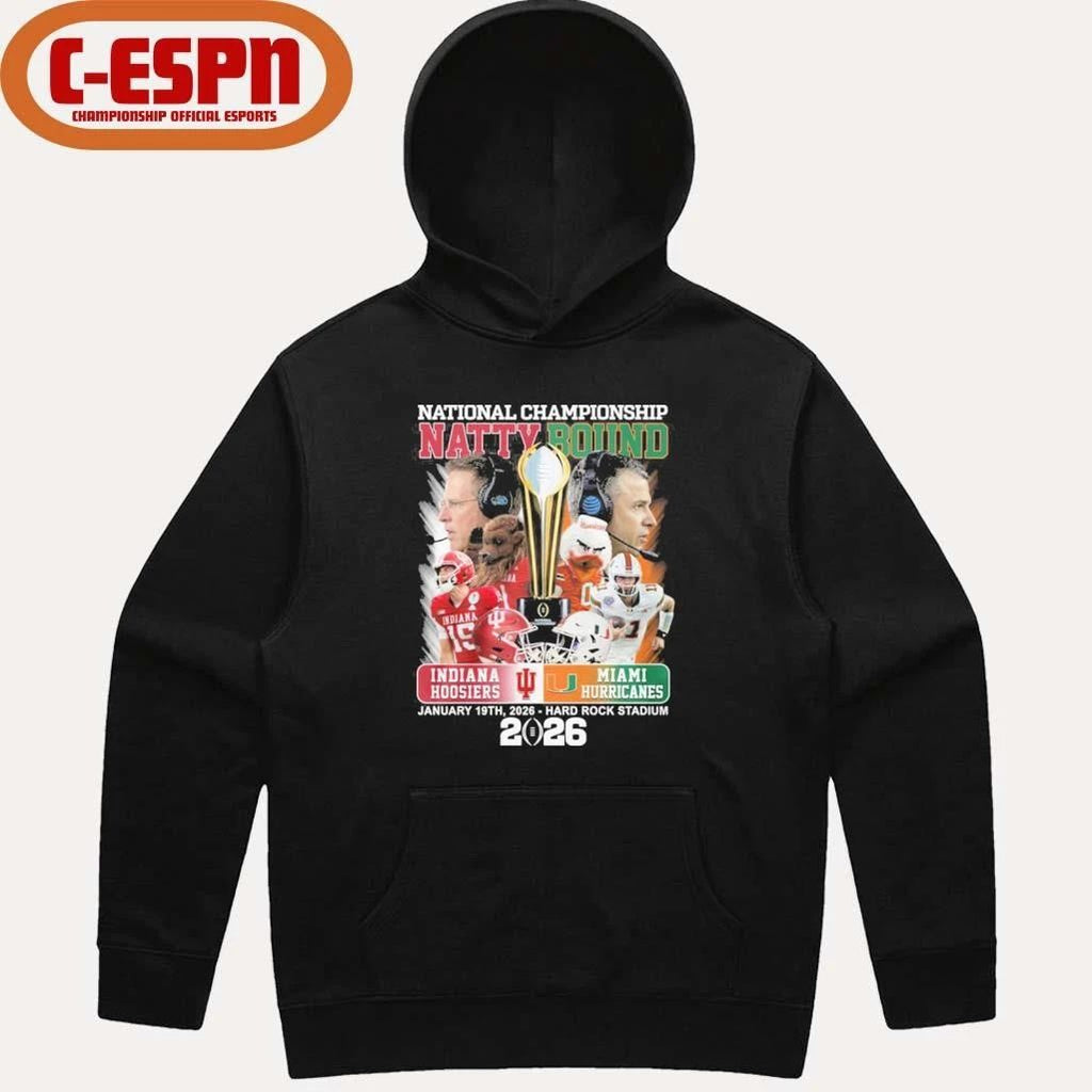 Indiana Vs Miami 2026 National Championship Natty Bound Matchup Shirt