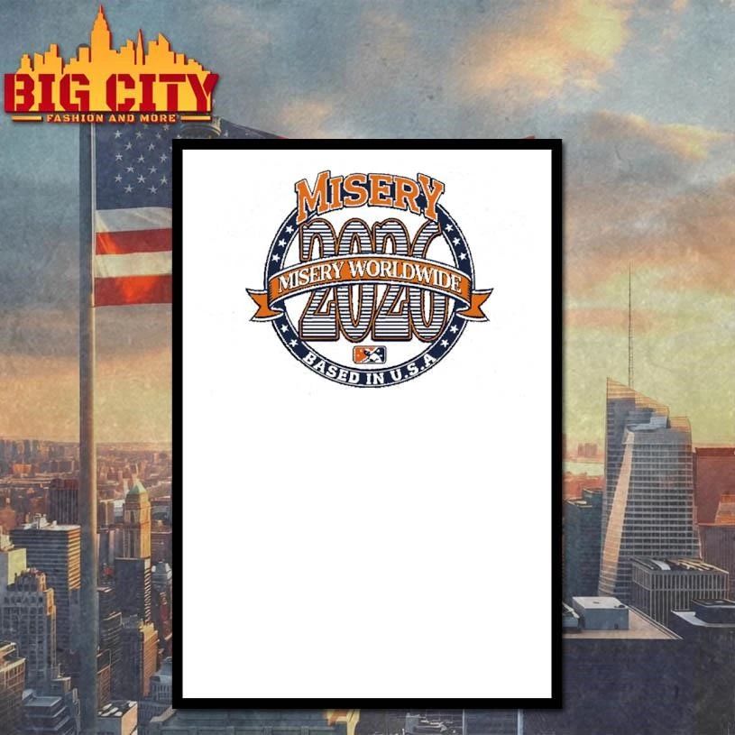 Vintage Misery Worldwide 2020 Based In USA Sports Logo T Shirt