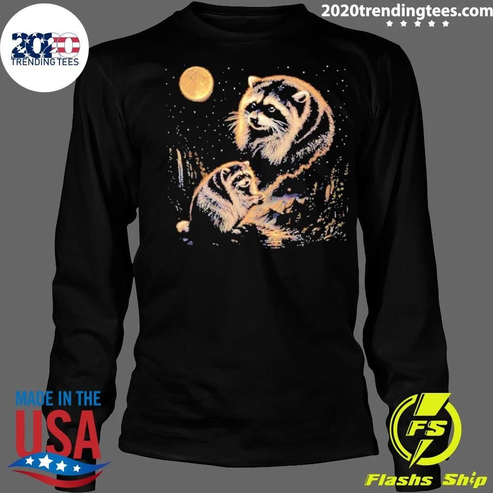 Raccoon And Moon Night Forest Nature Shirt