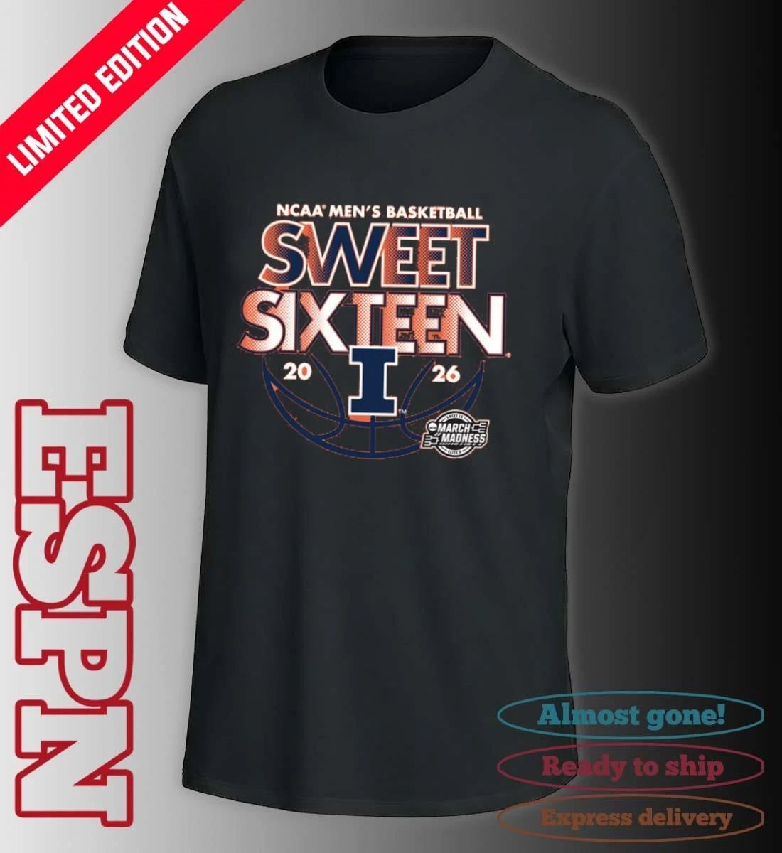 Sweet Sixteen 2026 Illinois NCAA Men’s Basketball Shirt