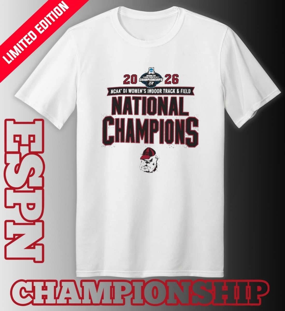 Georgia Bulldogs 2026 NCAA DI Women’s Indoor Track & Field National Champions T-Shirt