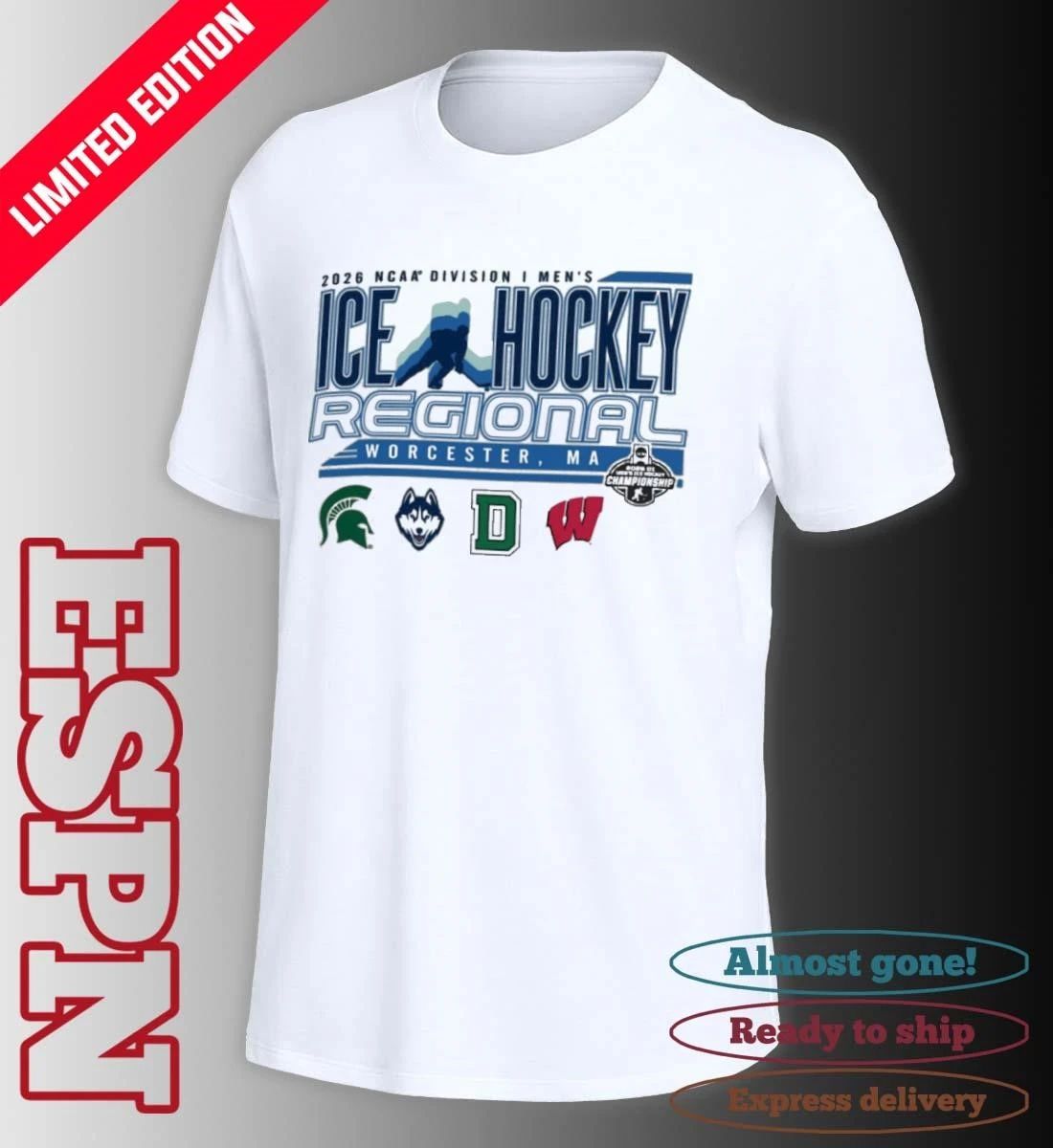 2026 NCAA DI Men’s Ice Hockey Regional – Worcester, MA T-Shirt