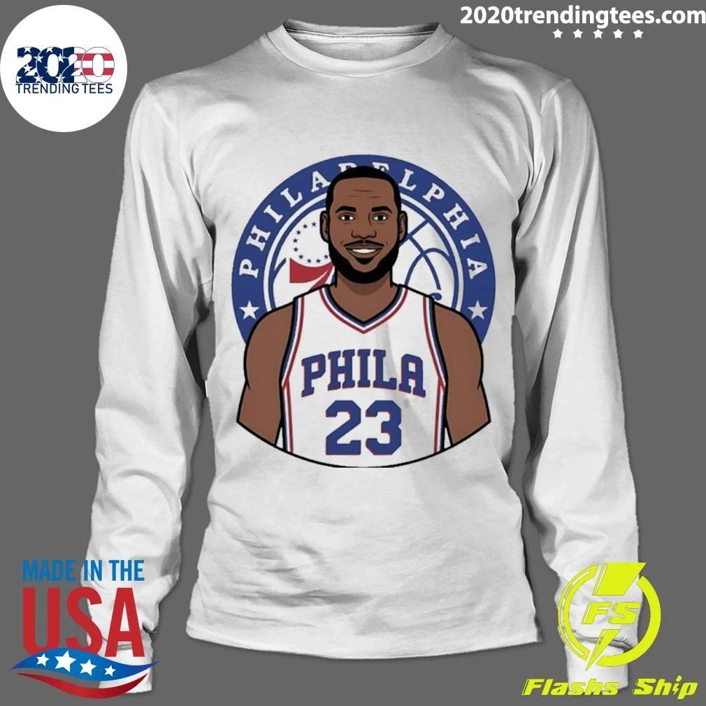 King James Philadelphia 76ers Basketball Star Graphic Shirt