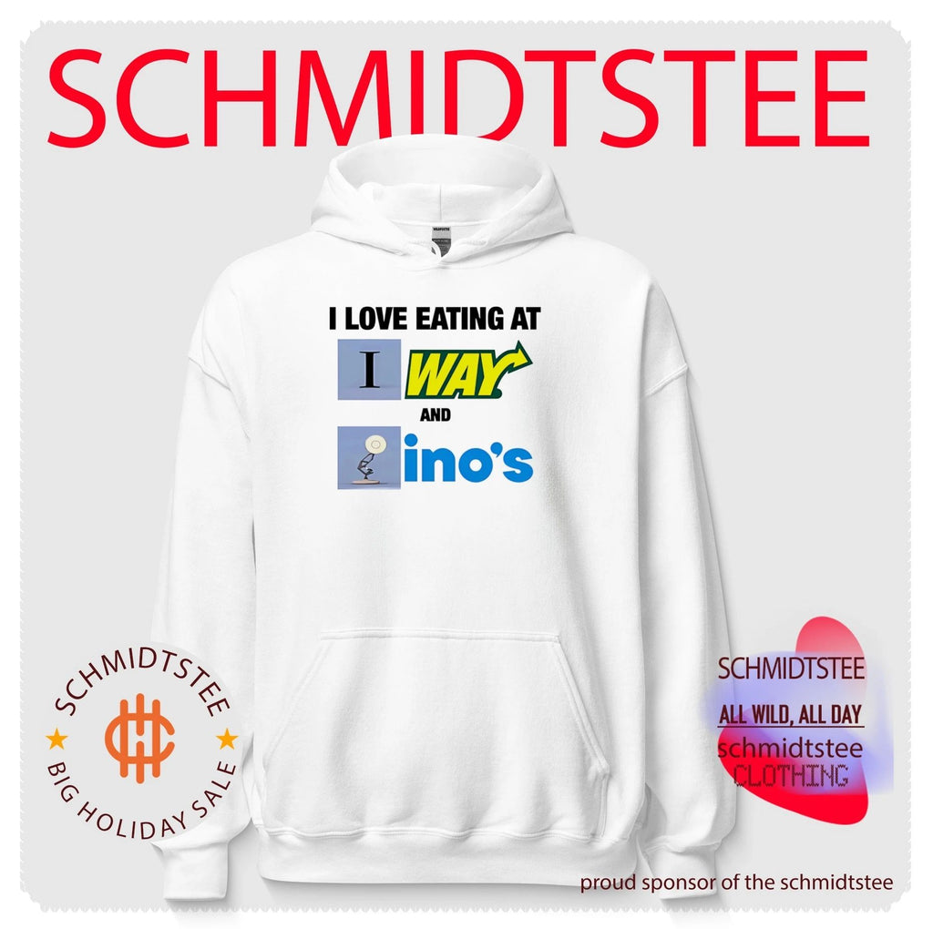 I Love Eating At Subway And Dominos logo shirt