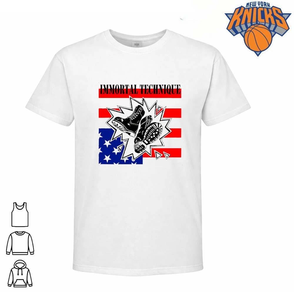 Immortal Technique American Flag Combat Boots Punk Rock Hip Hop Shirt