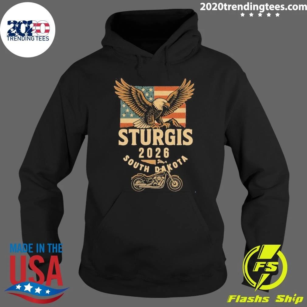 American Flag Eagle Sturgis 2026 South Dakota Motorcycle Bike Week Shirt