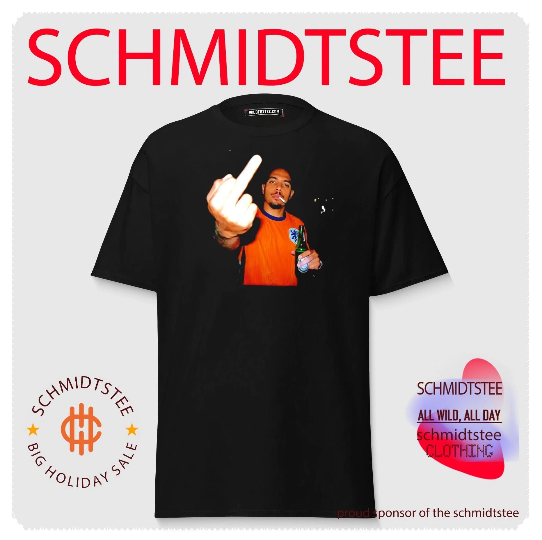 Quincy Promes Netherlands National Football Team middle finger shirt