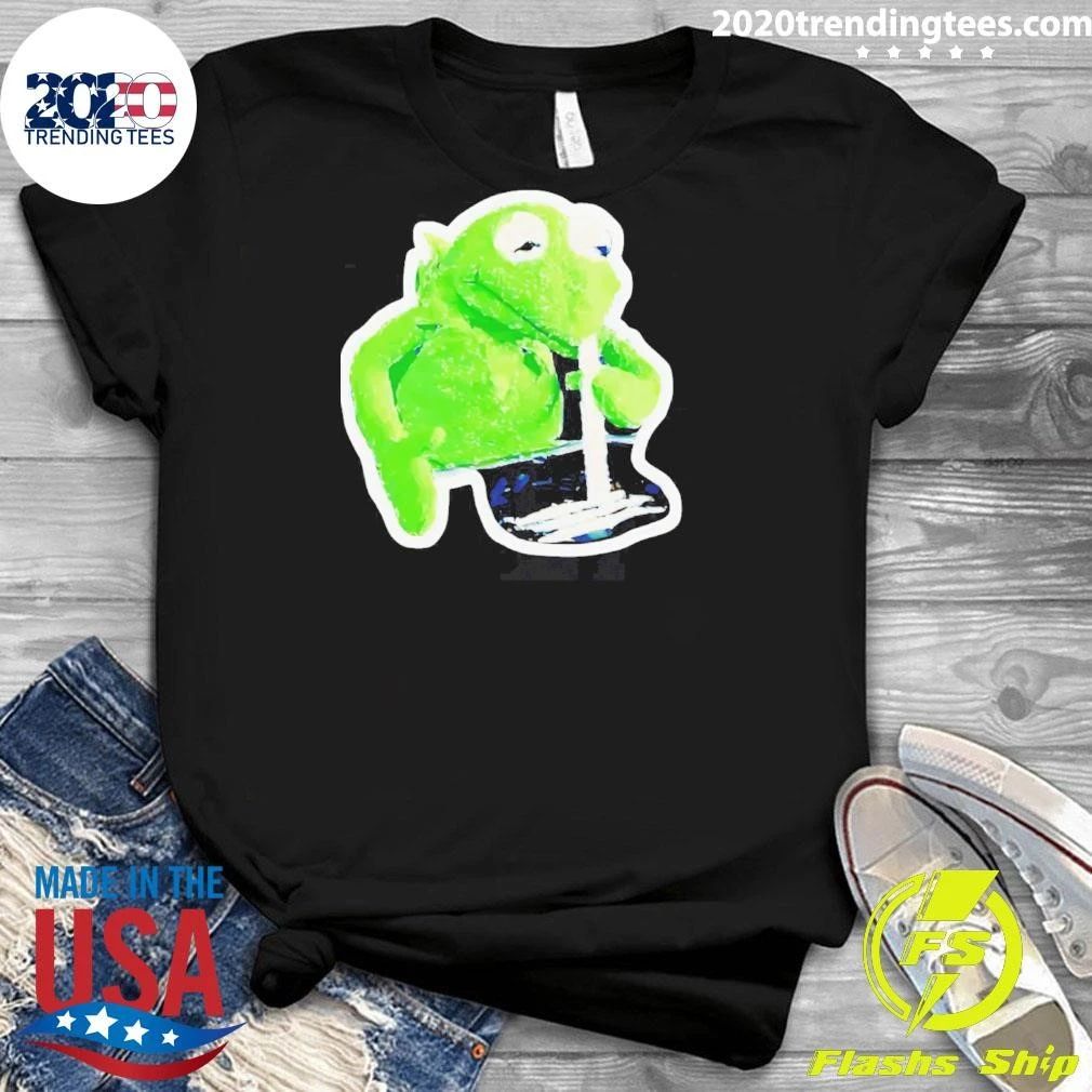 Kermit The Frog Snorting Lines Weed Funny Shirt