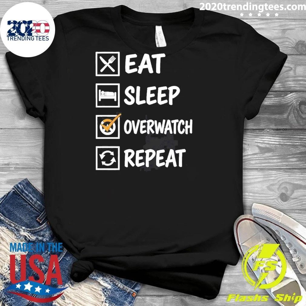 Eat Sleep Overwatch Repeat Shirt