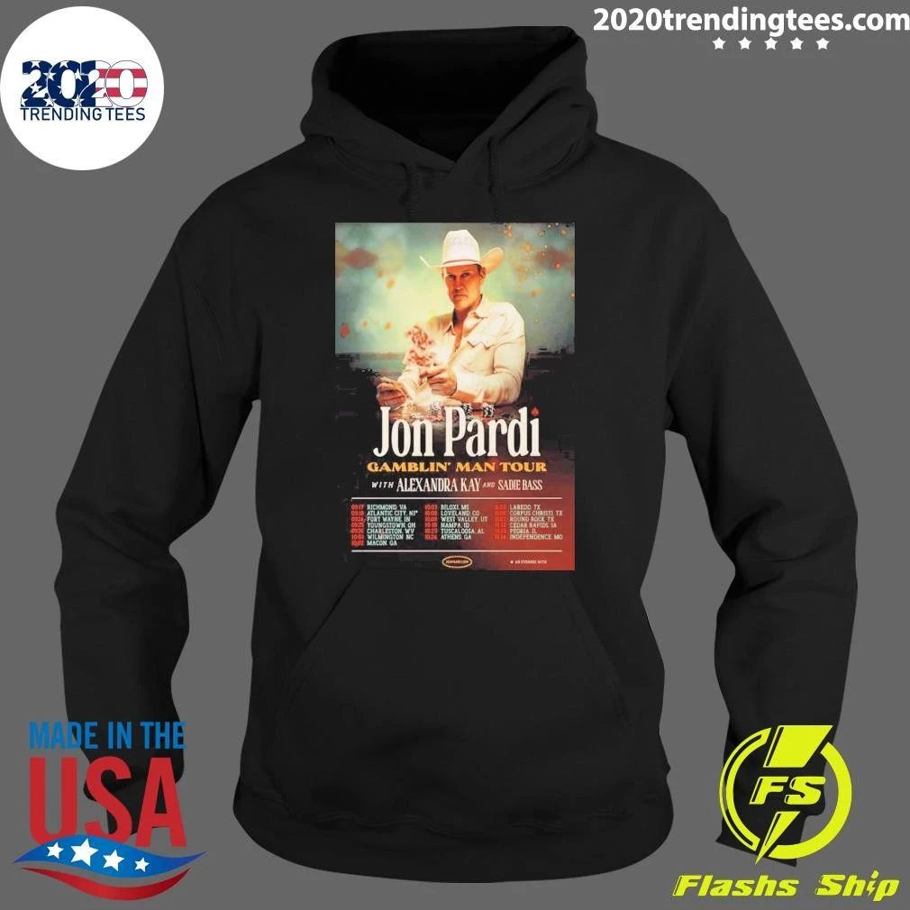 Jon Pardi Gamblin Man Tour 2026 Schedule Poster Shirt