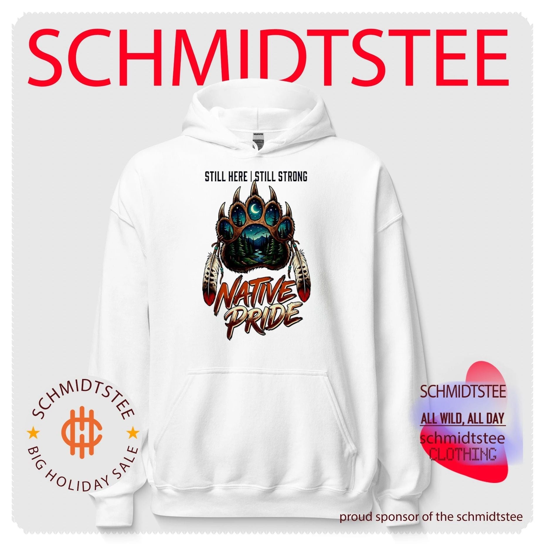 Still here still strong native pride bear paw illustration shirt