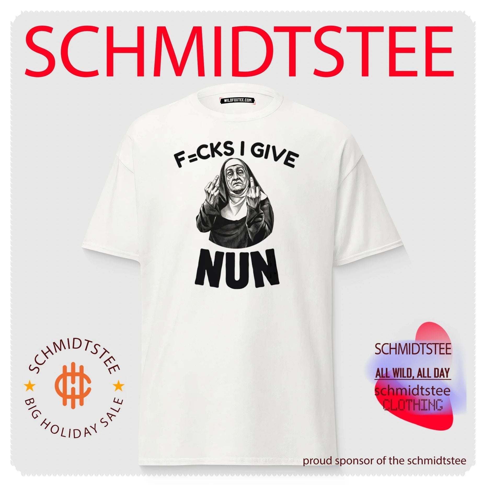 F=cks I Give Nun middle finger sarcastic shirt
