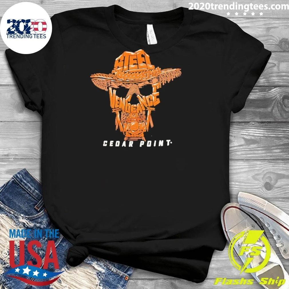 Steel Vengeance Wordscape Skull Cowboy Shirt