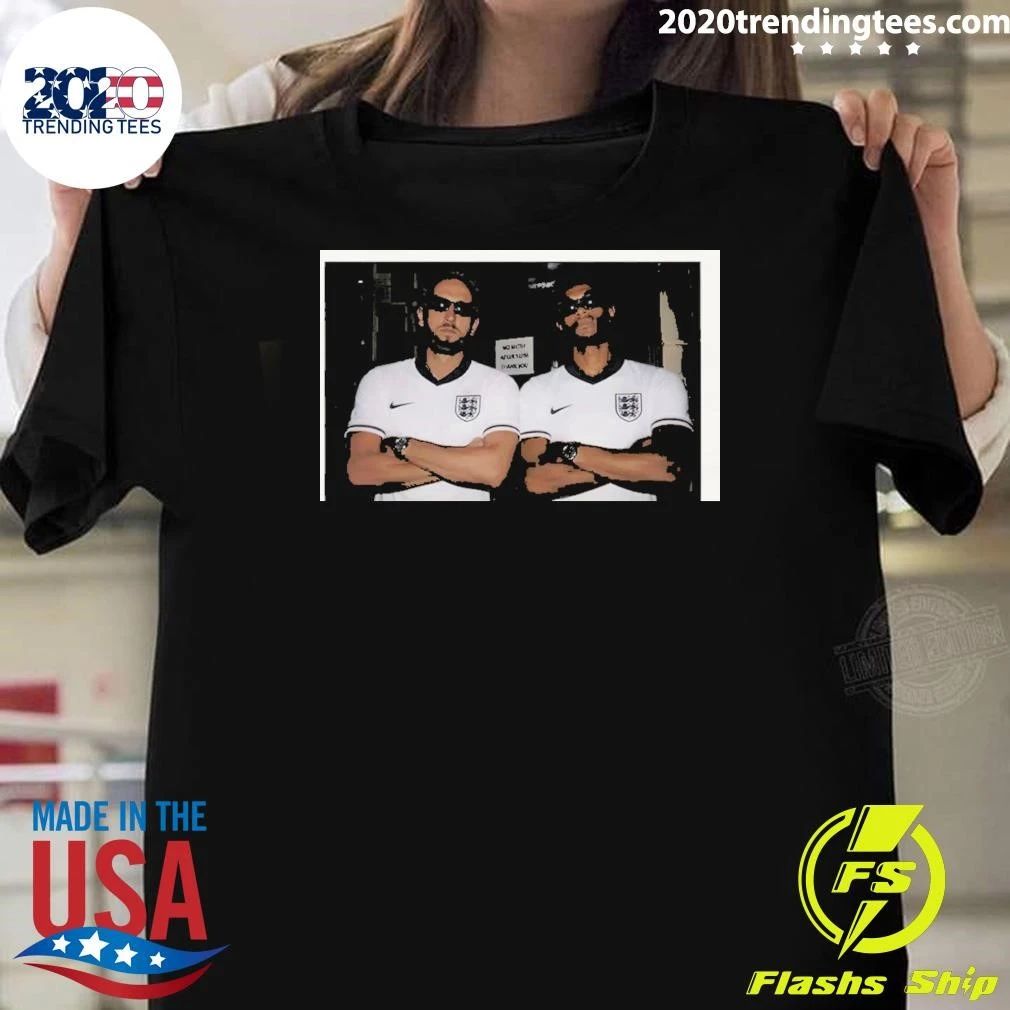 Jude Bellingham and Harry Kane wearing glass England Soccer World Cup 2026 shirt