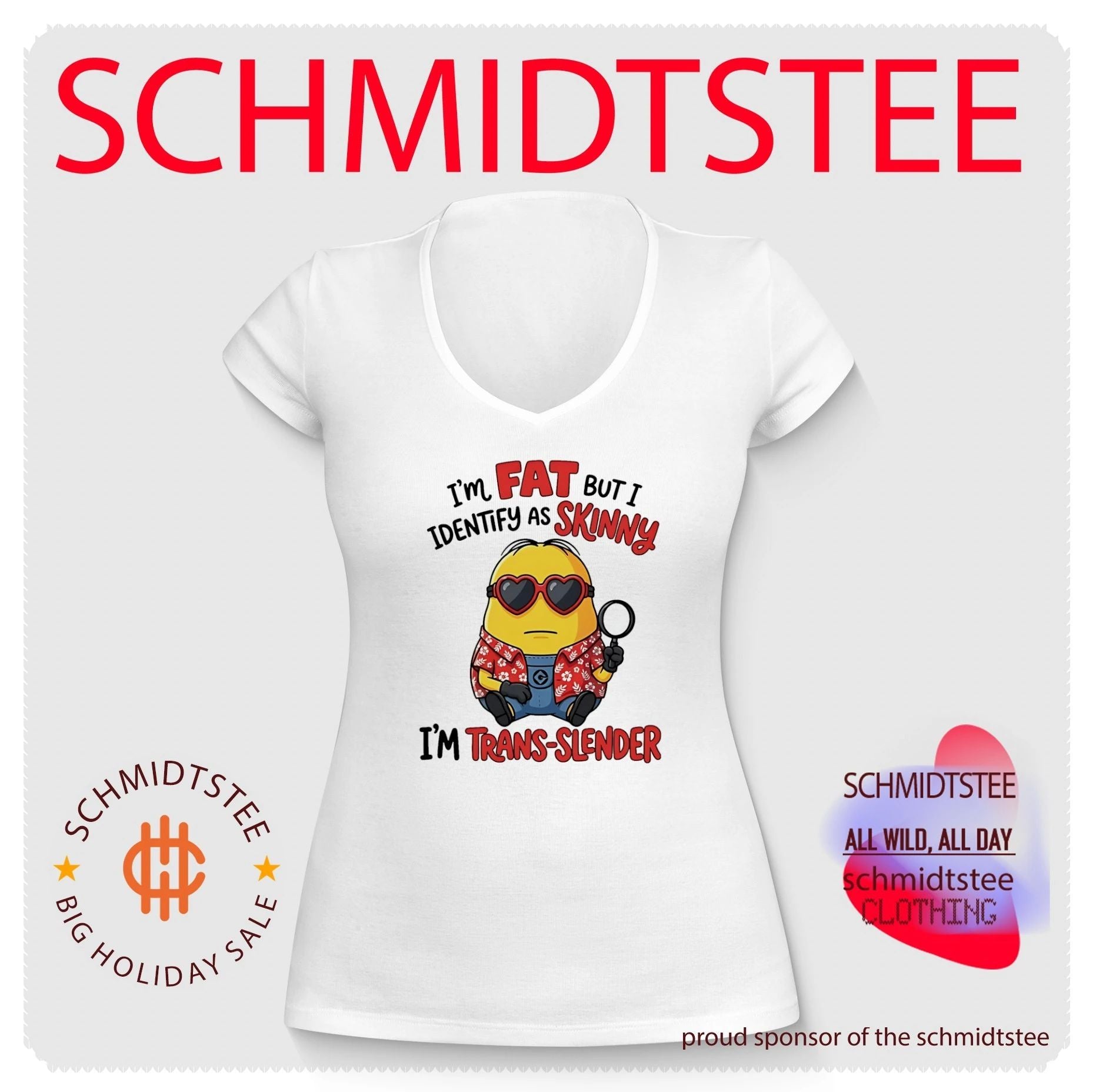 I’m fat but I identify as skinny funny Minion shirt