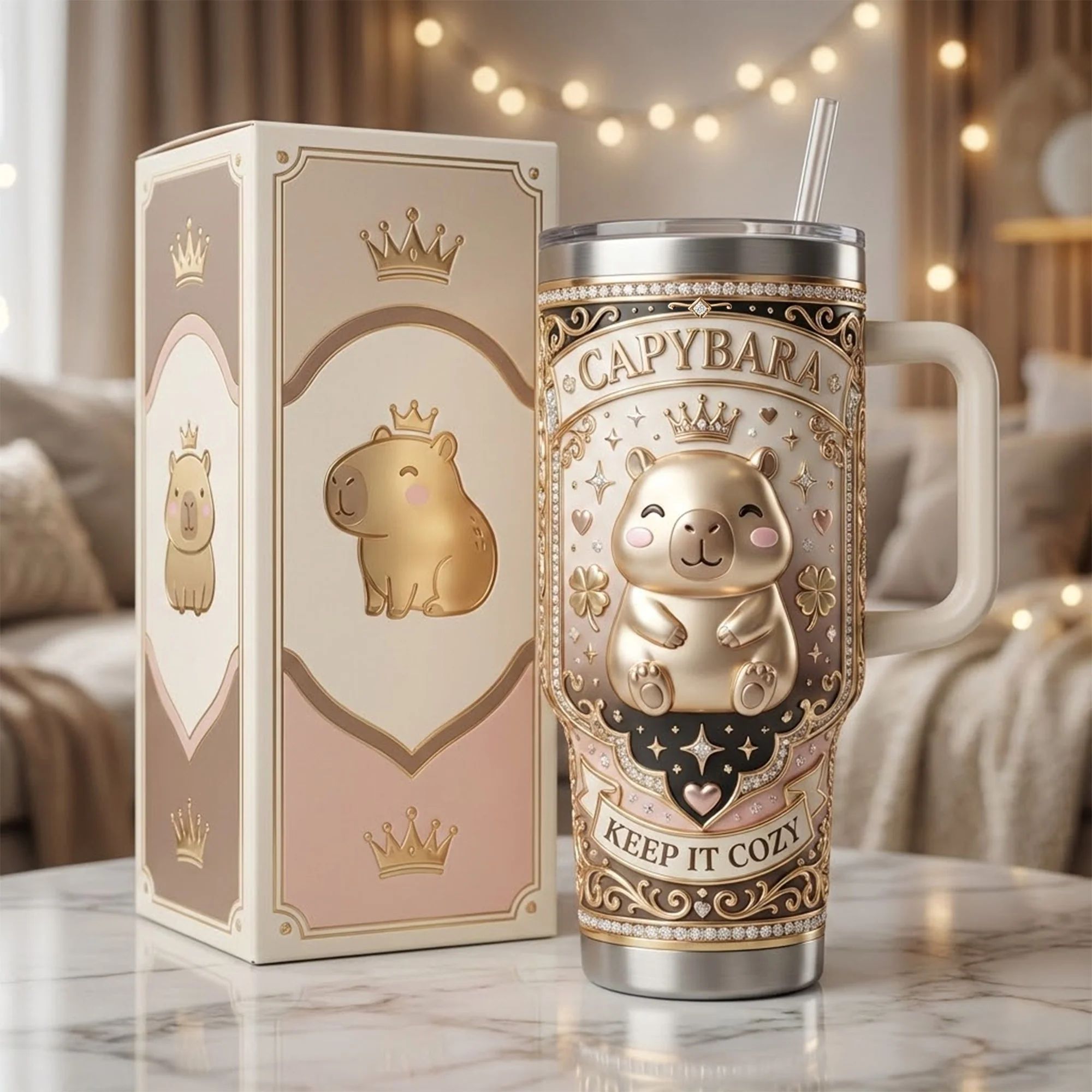 Capybara Tumbler With Handle