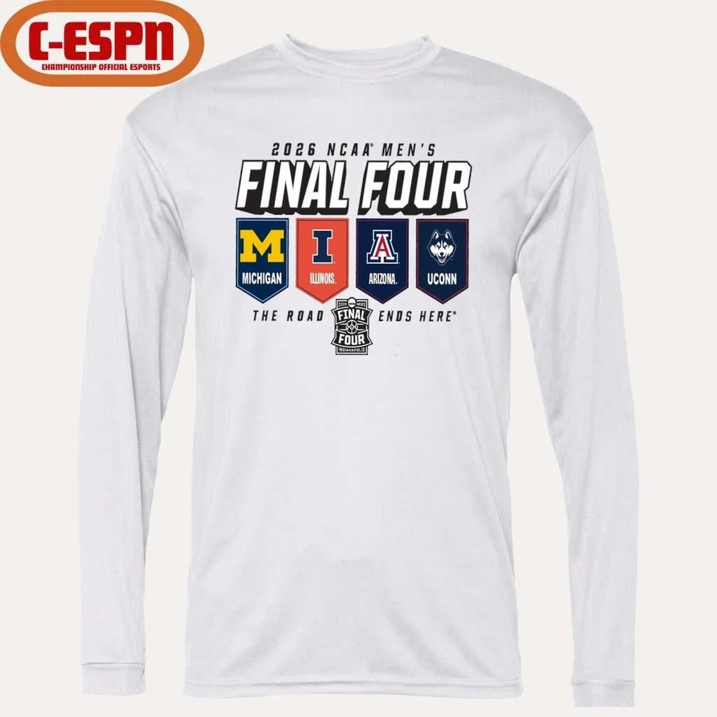 4 Teams Men’s Final Four 2026 The Road Ends Here Shirt