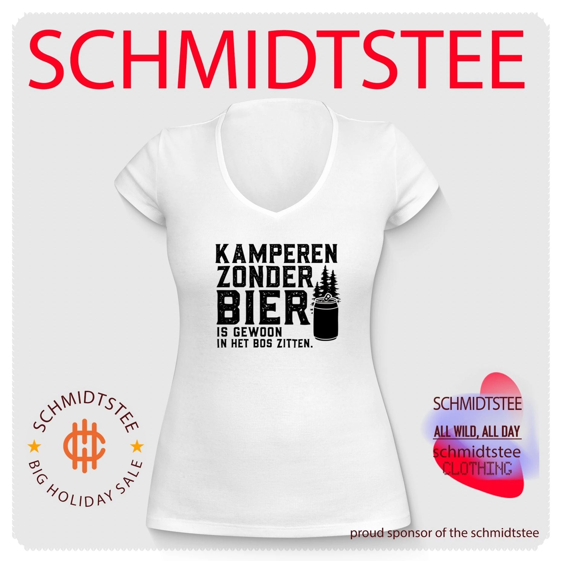 Kamperen Zonder Bier Is Gewoon In Het Bos Zitten Grappig Kampeer shirt