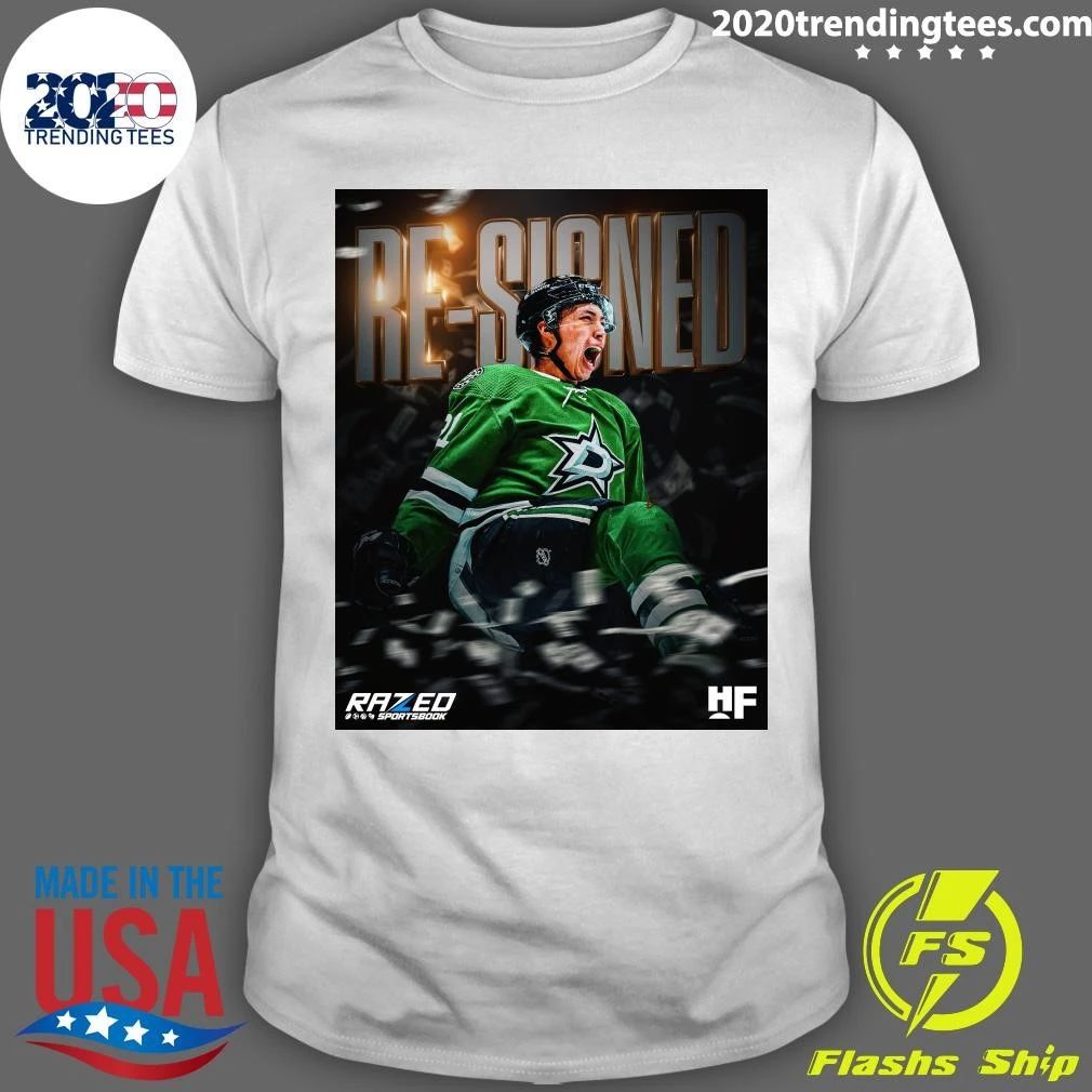 Jason Robertson of Dallas Stars Re-Signed Shirt