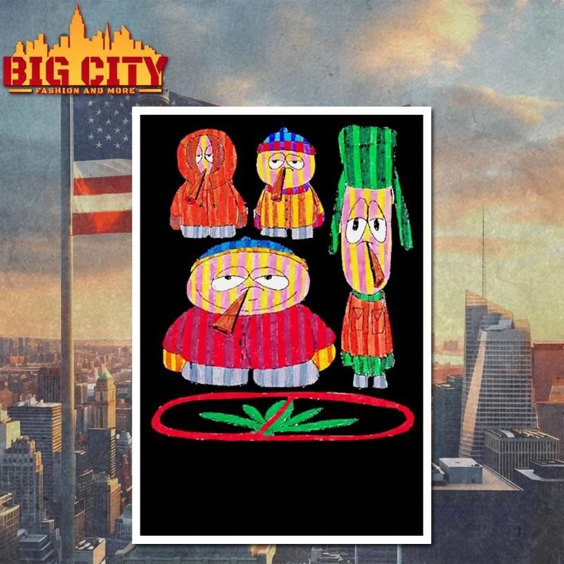 Parody South Park Smoking Blunt Weed Graphic Bootleg Art T shirt