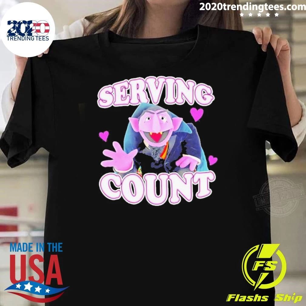 Serving Count Von Count Heart Shirt