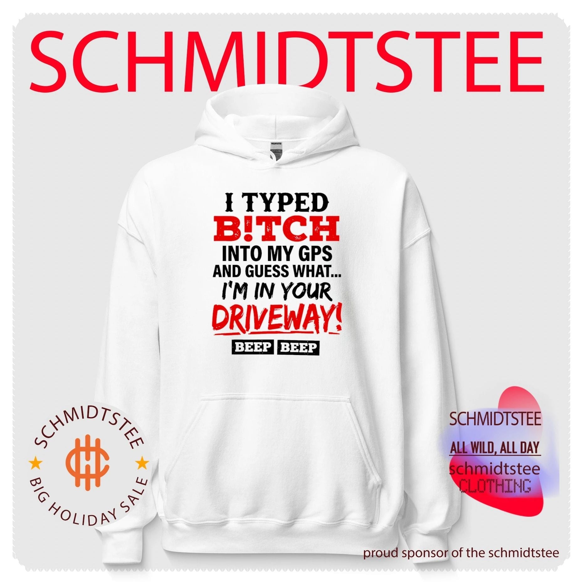 I typed bitch into my GPS and guess what simple text shirt