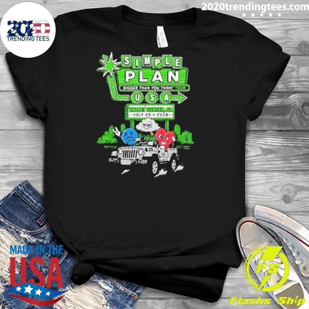 Simple Plan Valley Center Ca Event Tee At The Events Center In Valley Center Ca On July 26 2026 Shirt