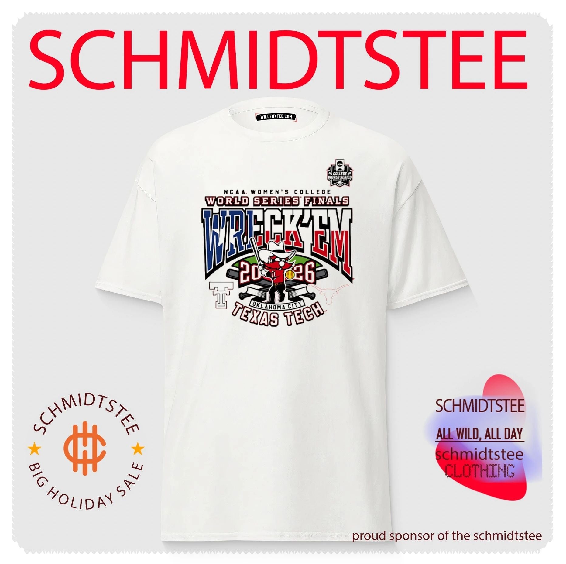 Texas Tech 2026 WCWS Finals Championship Wreck ‘Em-Ready Stance shirt