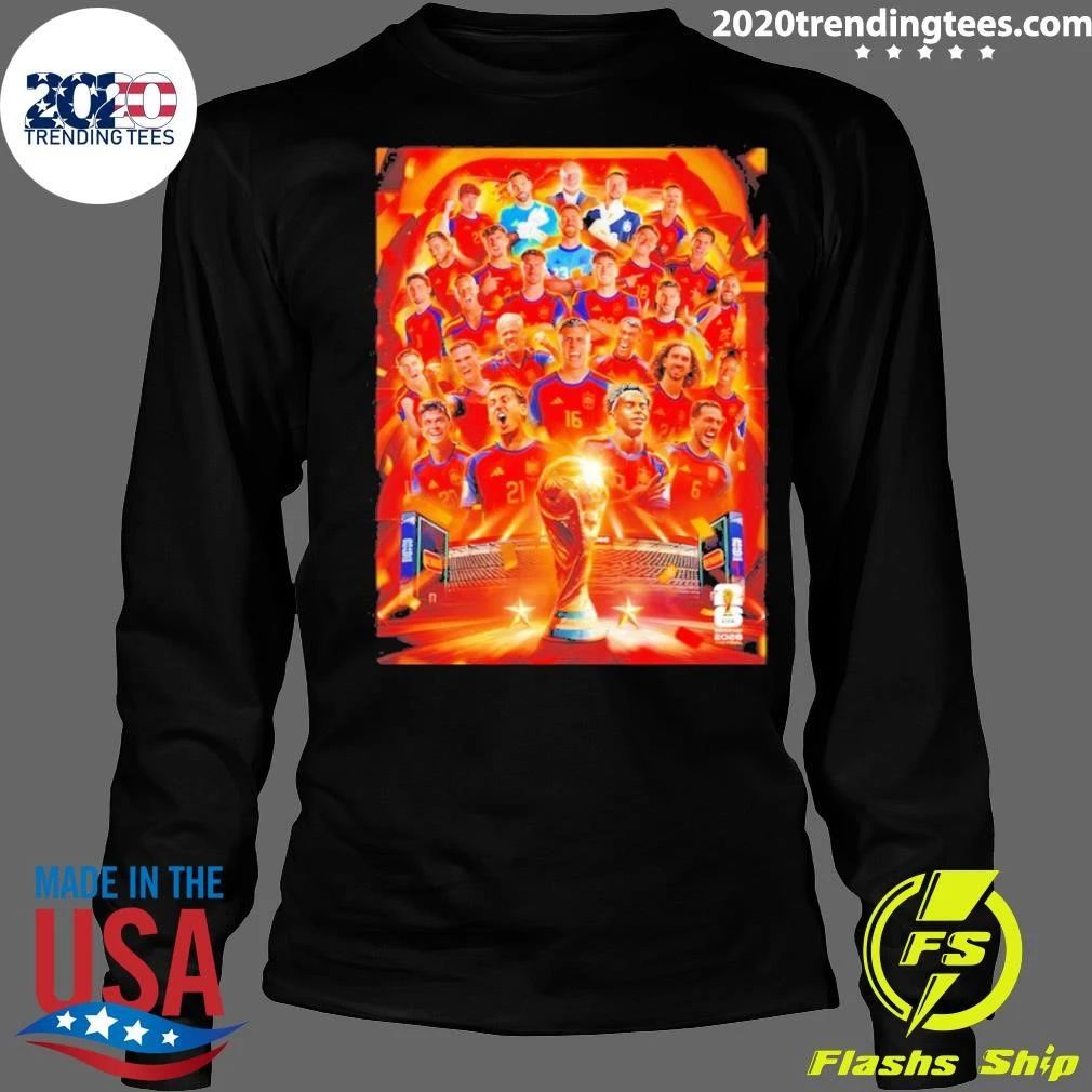 Spain Soccer 2026 Champions Celebration World Cup 2026 Shirt