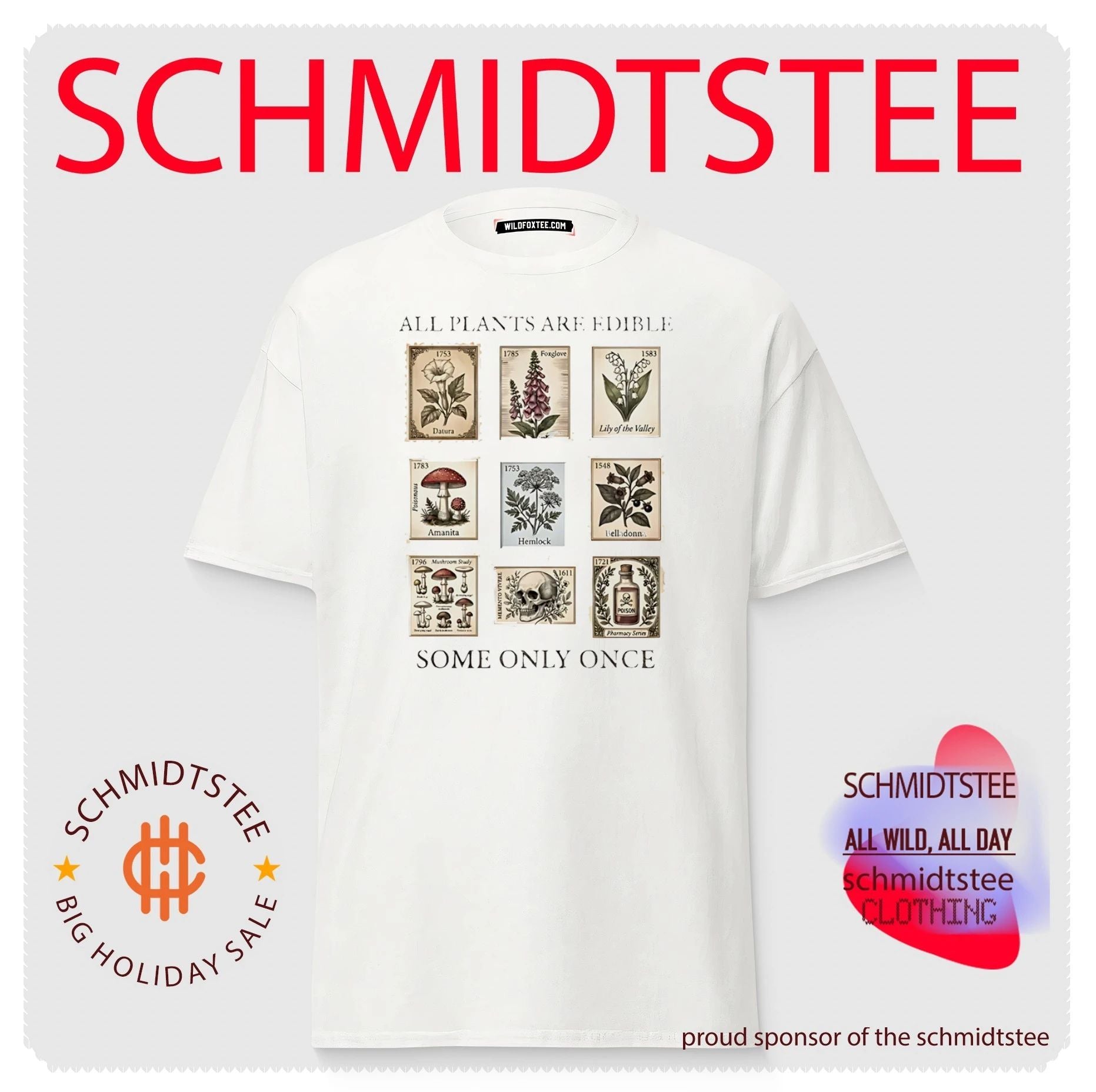 All Plants Are Edible Some Only Once Poisonous Botanical Stamps shirt