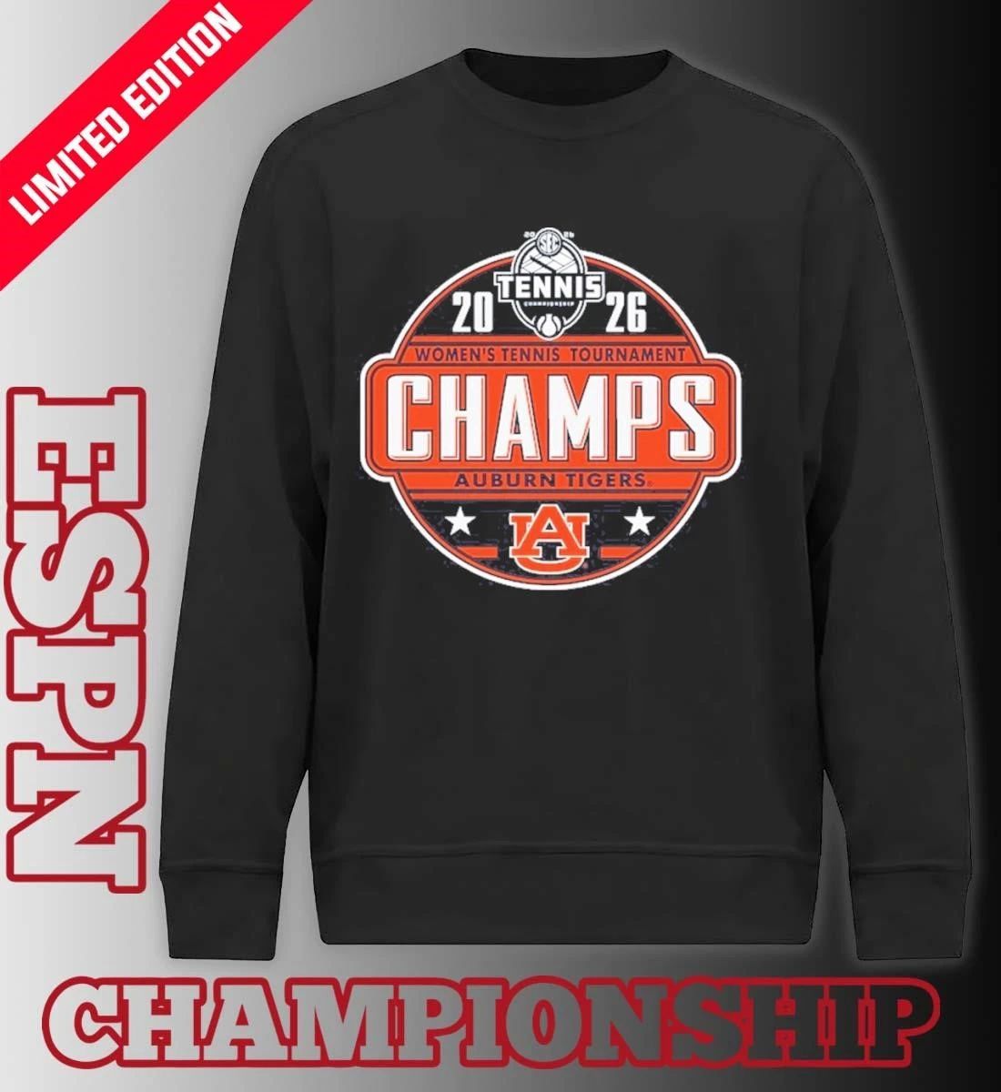 Auburn Tigers 2026 SEC Women’s Tennis Tournament Champions Locker Room T-Shirt