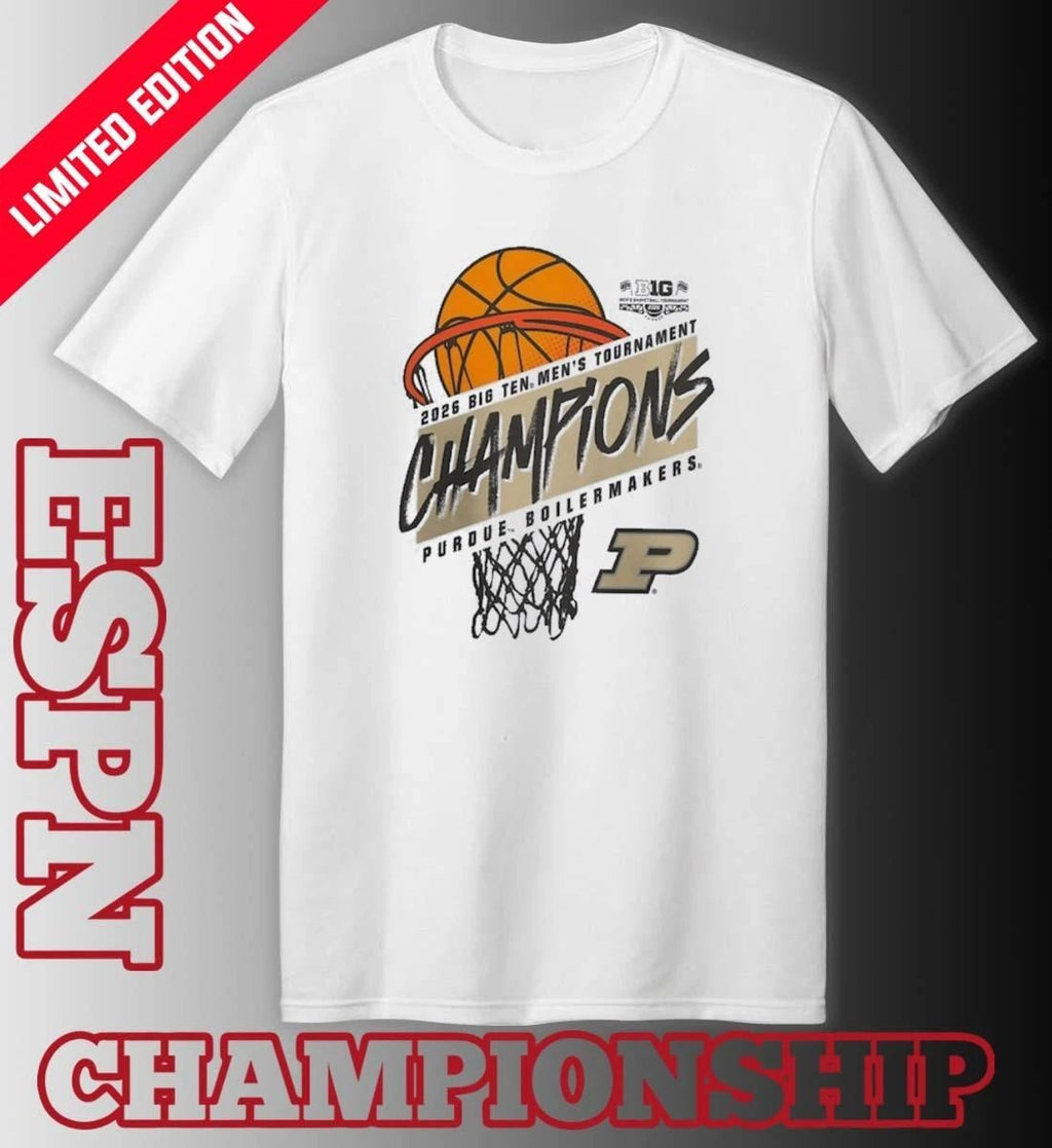 2026 Big 10 Men’s Basketball Tournament Purdue Boilermakers Champions T-Shirt