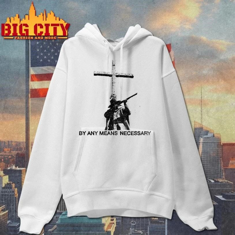By Any Means Necessary Pilgrim Hunter Cross Rifle Heavy Metal Vintage Shirt